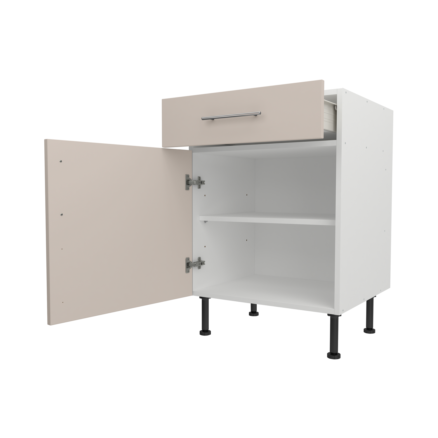 Base Drawerline 600 Assembled Kitchen Unit Matt Cashmere