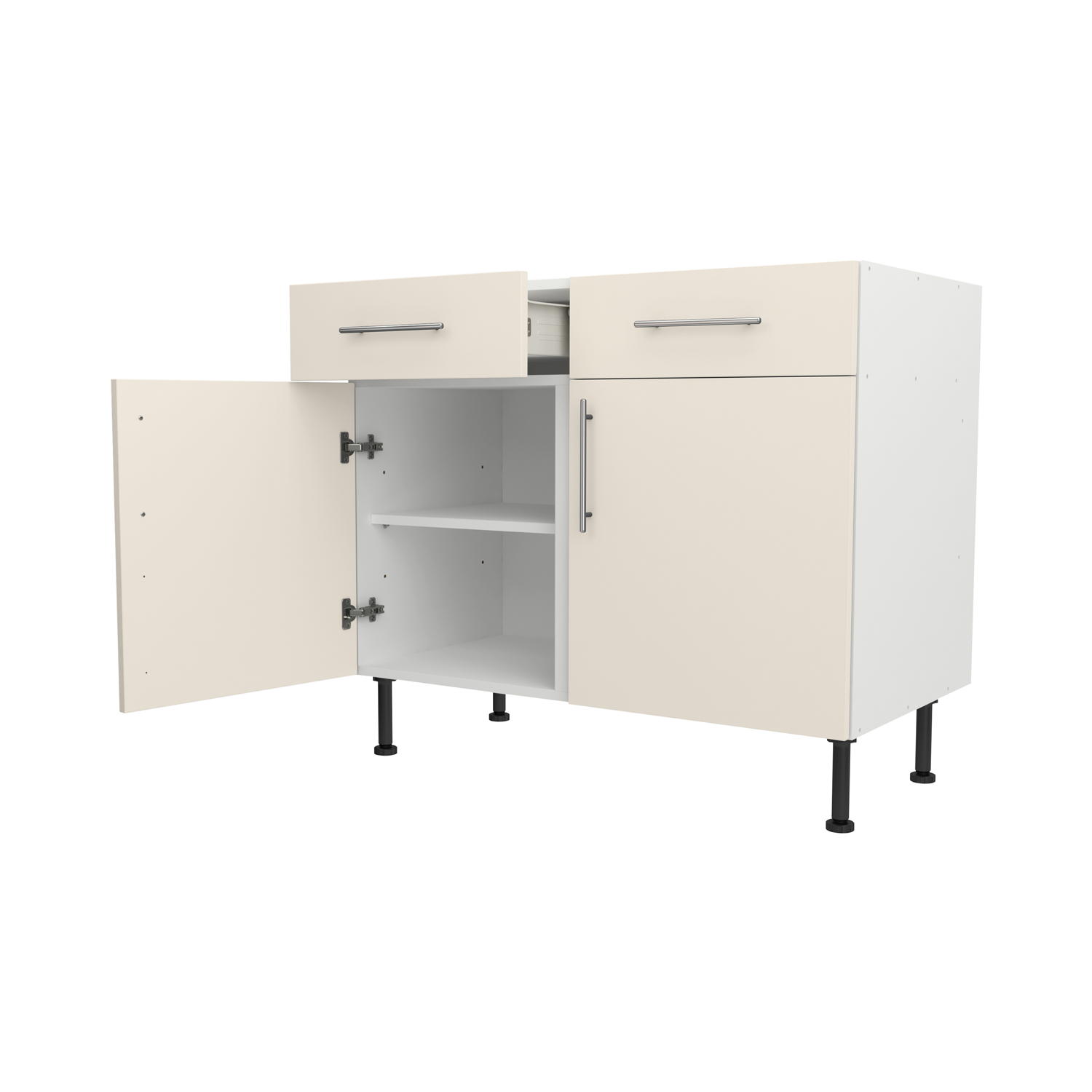 Base Drawerline 1000 Assembled Kitchen Unit matt cream