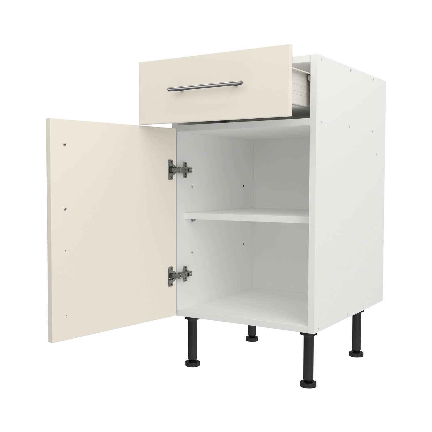 Base Drawerline 450 Assembled Kitchen Unit matt cream
