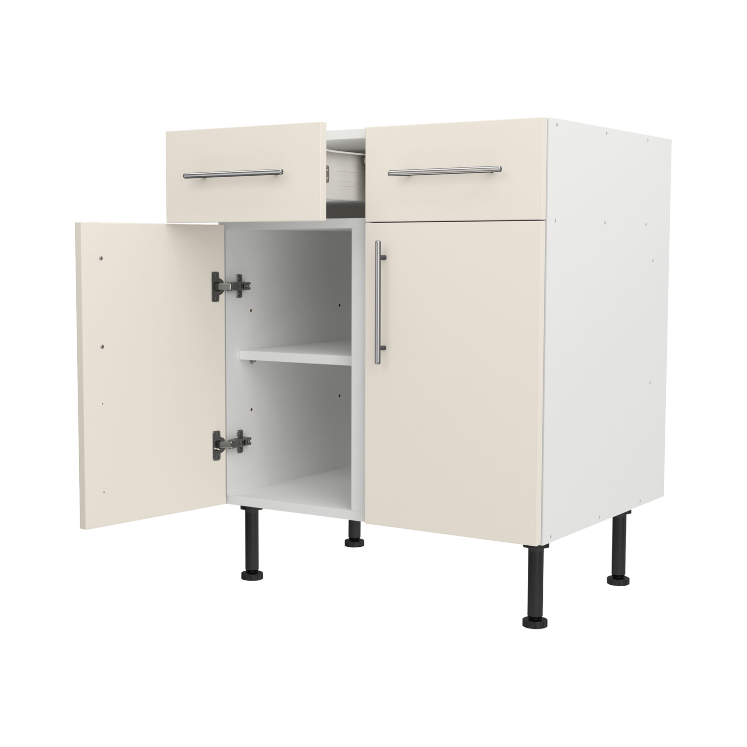 Base Drawerline 700 Assembled Kitchen Unit matt cream