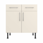 Base Drawerline 800 Assembled Kitchen Unit matt cream