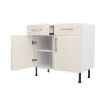 Base Drawerline 900 Assembled Kitchen Unit matt cream