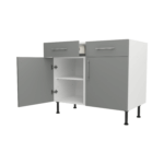 Base Drawerline 1000 Assembled Kitchen Unit matt dust grey