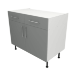 Base Drawerline 1000 Assembled Kitchen Unit matt dust grey