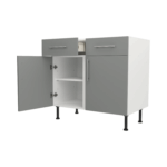 Base Drawerline 900 Assembled Kitchen Unit matt dust grey