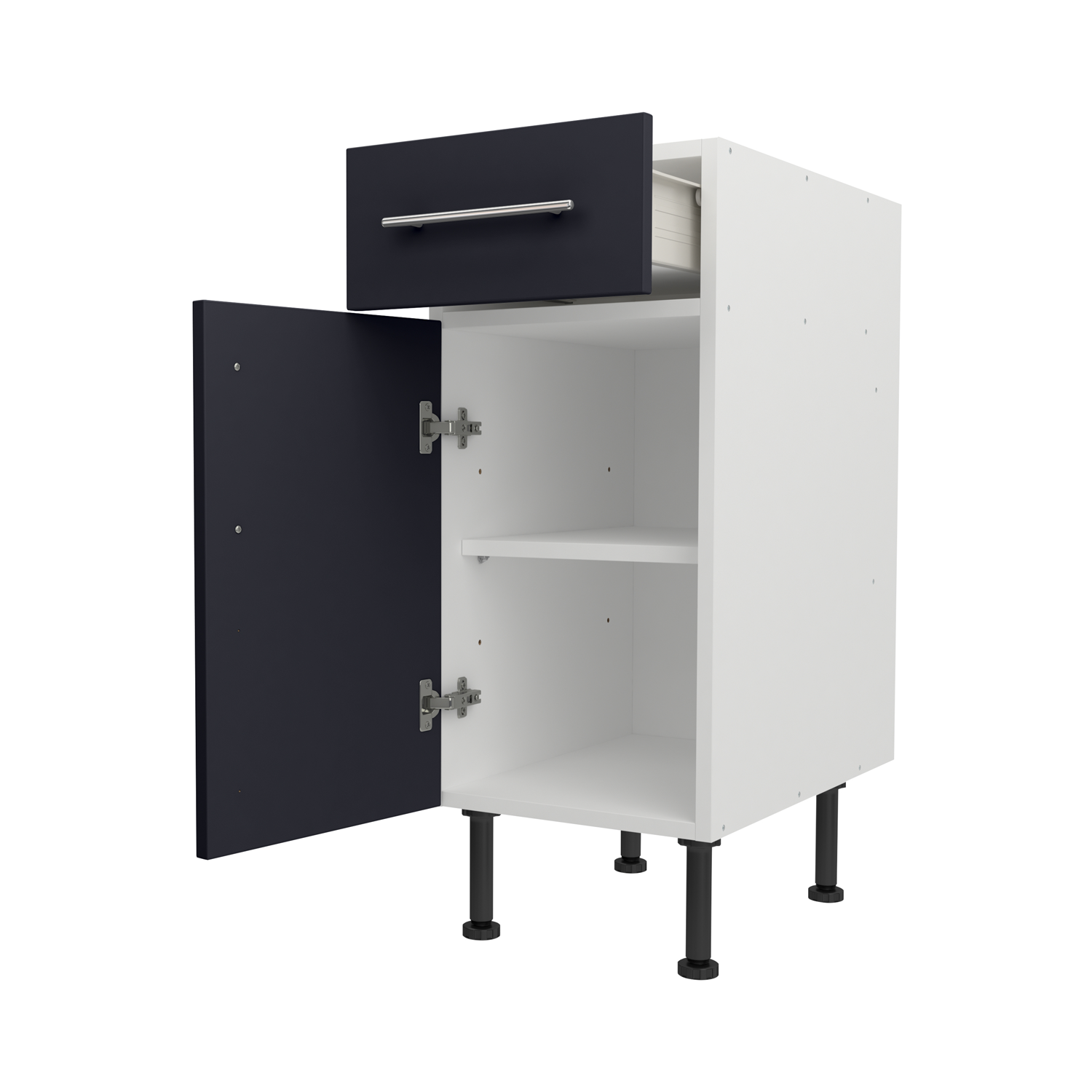 Base Drawerline 350 Assembled Kitchen Unit Matt Indigo Blue