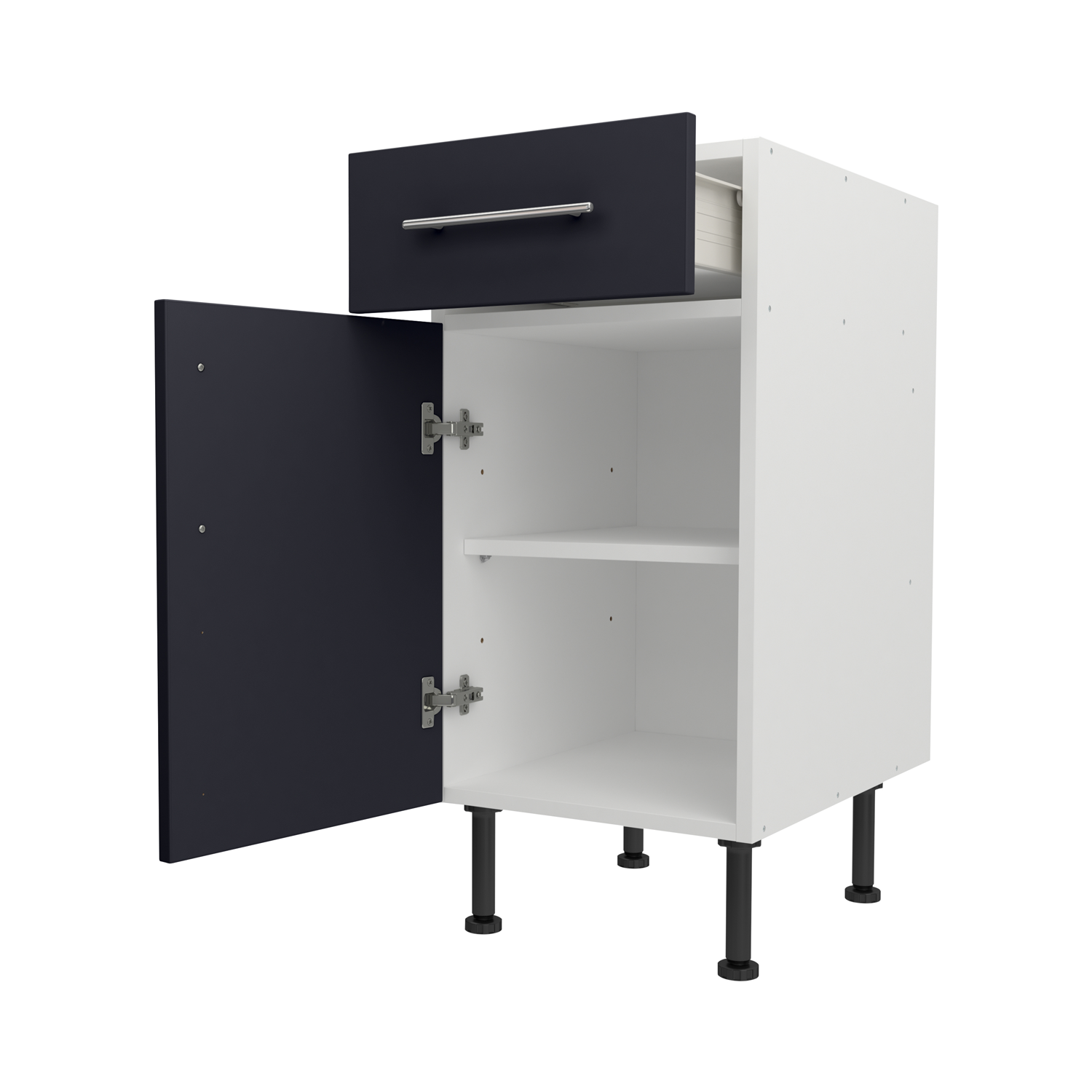 Base Drawerline 400 Assembled Kitchen Unit Matt Indigo Blue