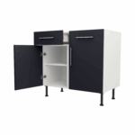 Base Drawerline 900 Assembled Kitchen Unit Matt Indigo Blue