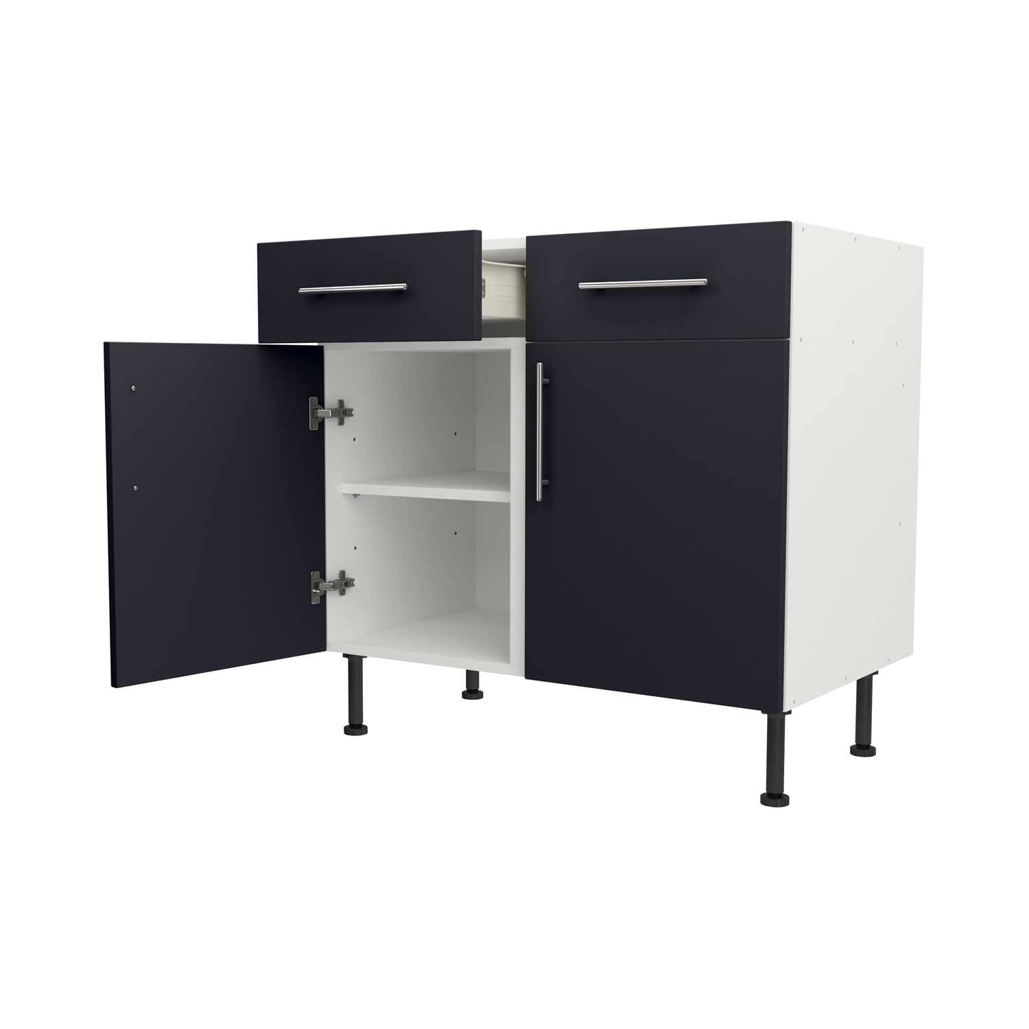 Base Drawerline 900 Assembled Kitchen Unit Matt Indigo Blue