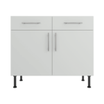 Base Drawerline 1000 Assembled Kitchen Unit matt light grey