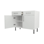 Base Drawerline 1000 Assembled Kitchen Unit matt light grey
