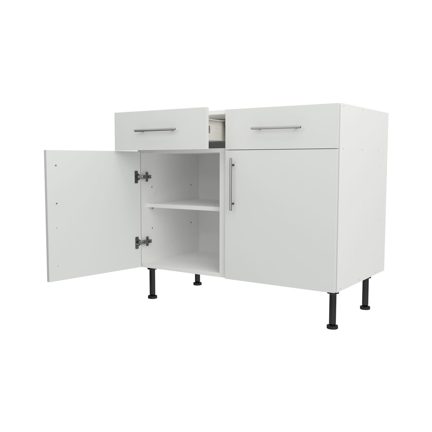 Base Drawerline 1000 Assembled Kitchen Unit matt light grey