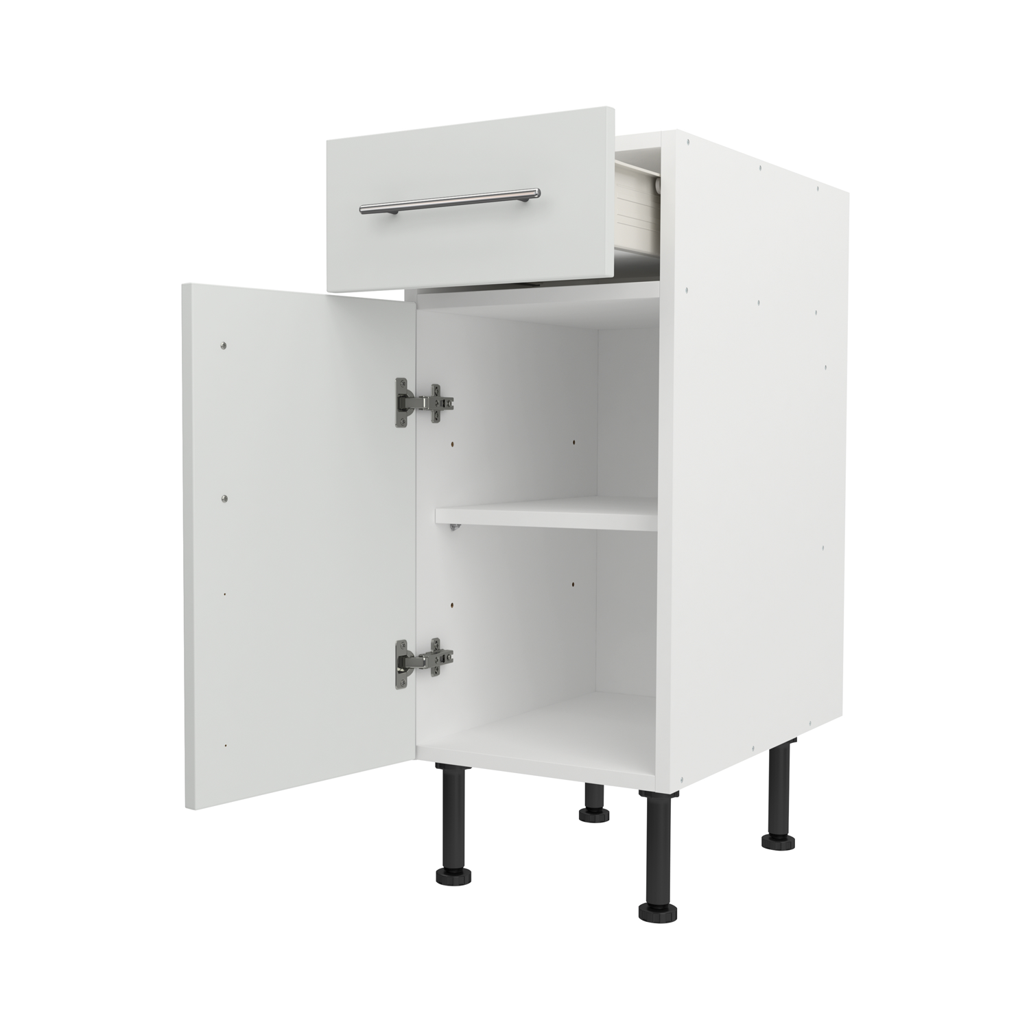 Base Drawerline 350 Assembled Kitchen Unit matt light grey