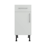 Base Drawerline 400 Assembled Kitchen Unit matt light grey