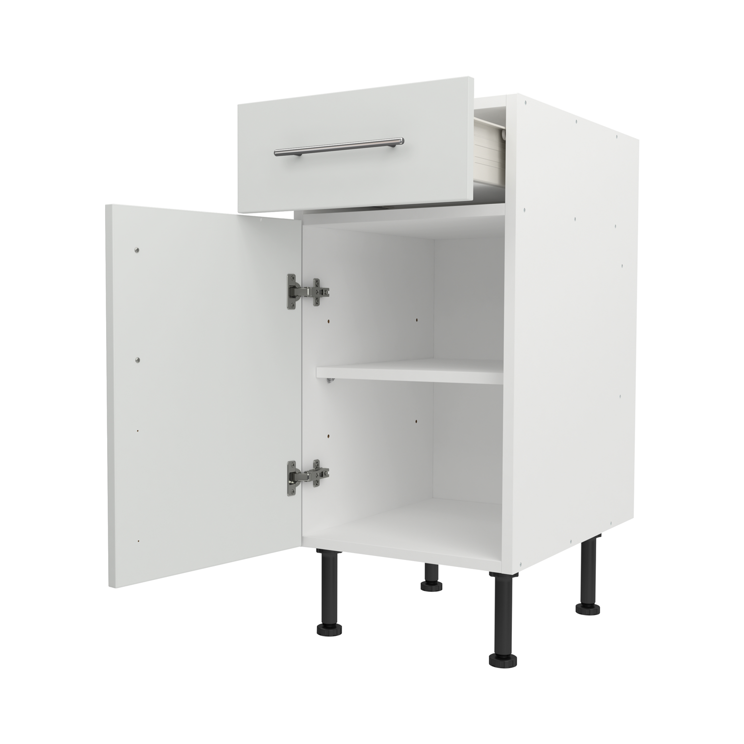 Base Drawerline 400 Assembled Kitchen Unit matt light grey