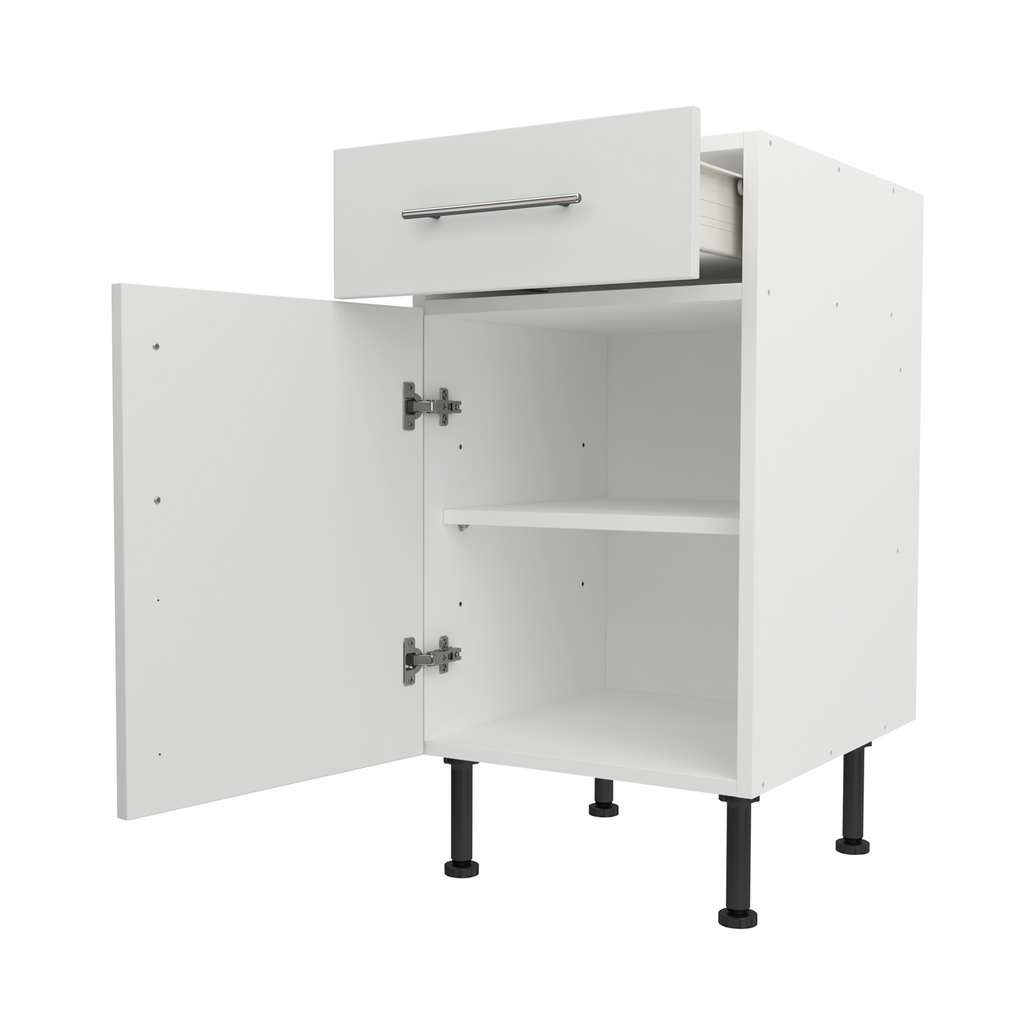 Base Drawerline 450 Assembled Kitchen Unit matt light grey