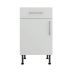 Base Drawerline 500 Assembled Kitchen Unit matt light grey