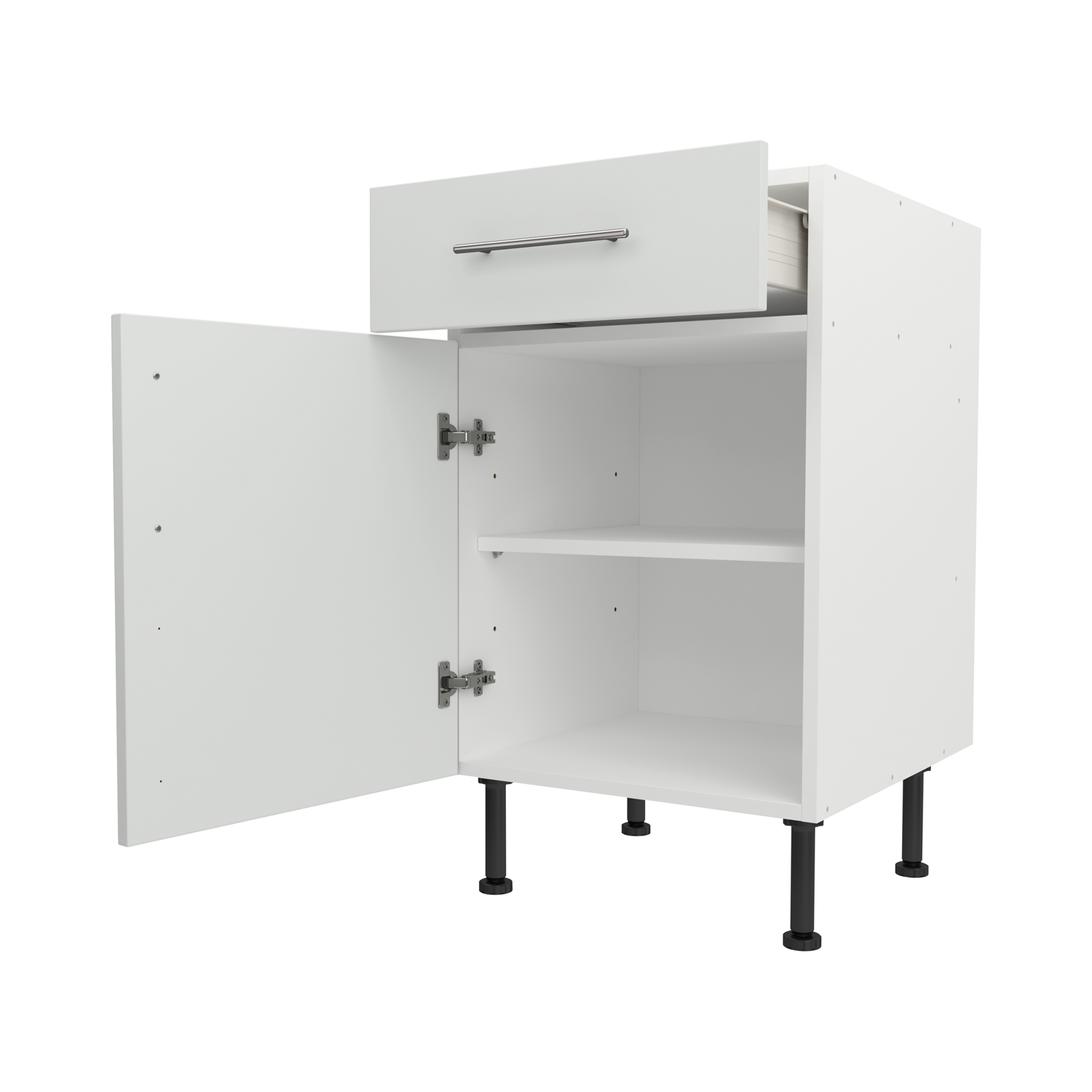 Base Drawerline 500 Assembled Kitchen Unit matt light grey