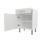 Base Drawerline 600 Assembled Kitchen Unit matt light grey