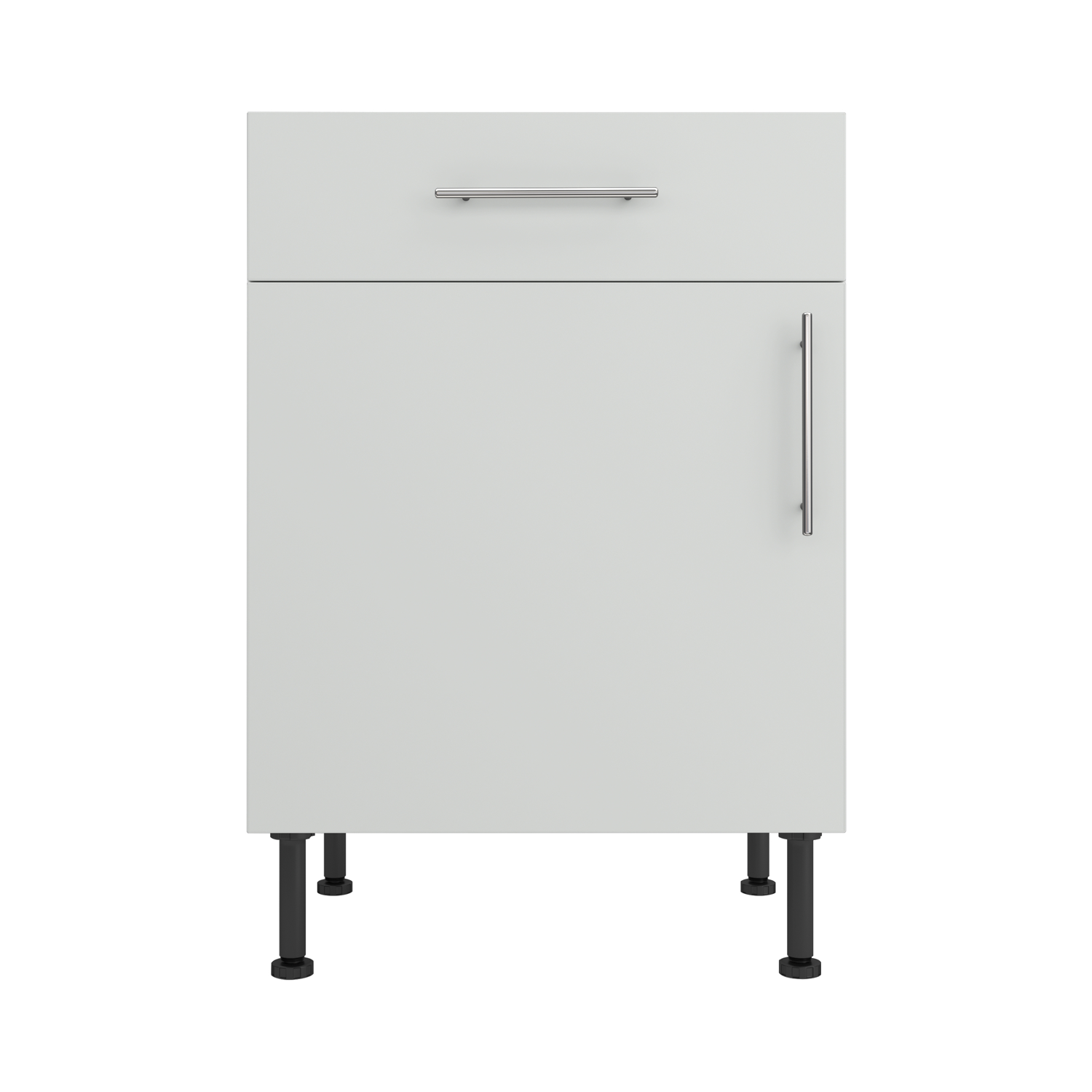 Base Drawerline 600 Assembled Kitchen Unit matt light grey
