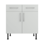 Base Drawerline 800 Assembled Kitchen Unit matt light grey