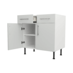 Base Drawerline 800 Assembled Kitchen Unit matt light grey