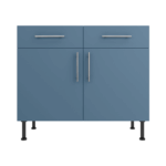 Base Drawerline 1000 Assembled Kitchen Unit Matt Misty Blue