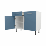 Base Drawerline 1000 Assembled Kitchen Unit Matt Misty Blue