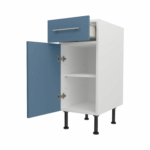 Base Drawerline 350 Assembled Kitchen Unit Matt Misty Blue