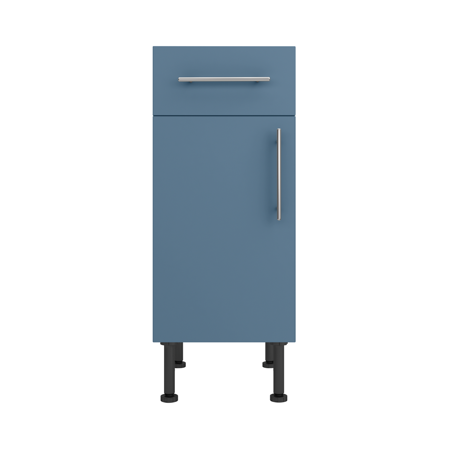 Base Drawerline 350 Assembled Kitchen Unit Matt Misty Blue