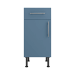 Base Drawerline 400 Assembled Kitchen Unit Matt Misty Blue