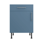 Base Drawerline 600 Assembled Kitchen Unit Matt Misty Blue