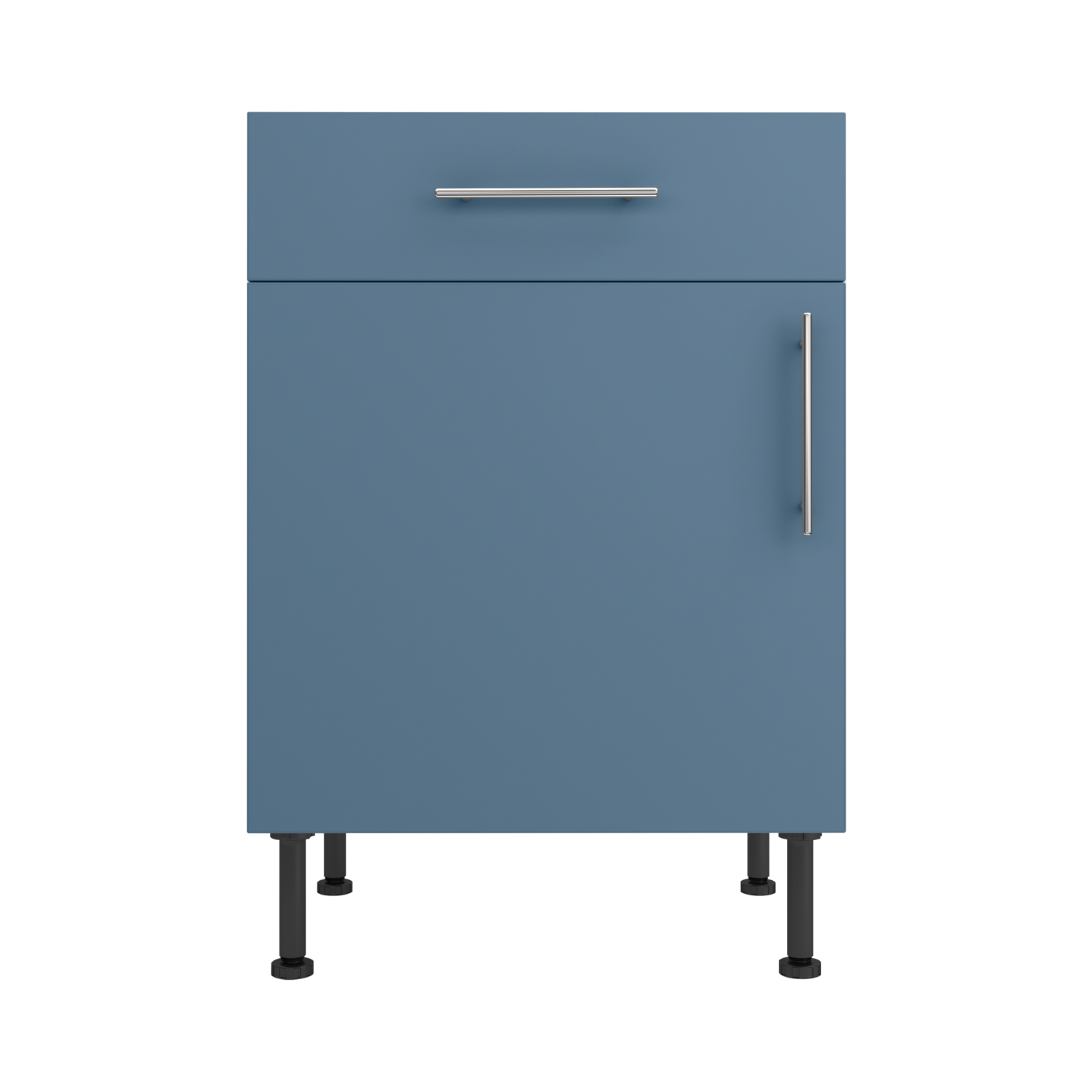 Base Drawerline 600 Assembled Kitchen Unit Matt Misty Blue