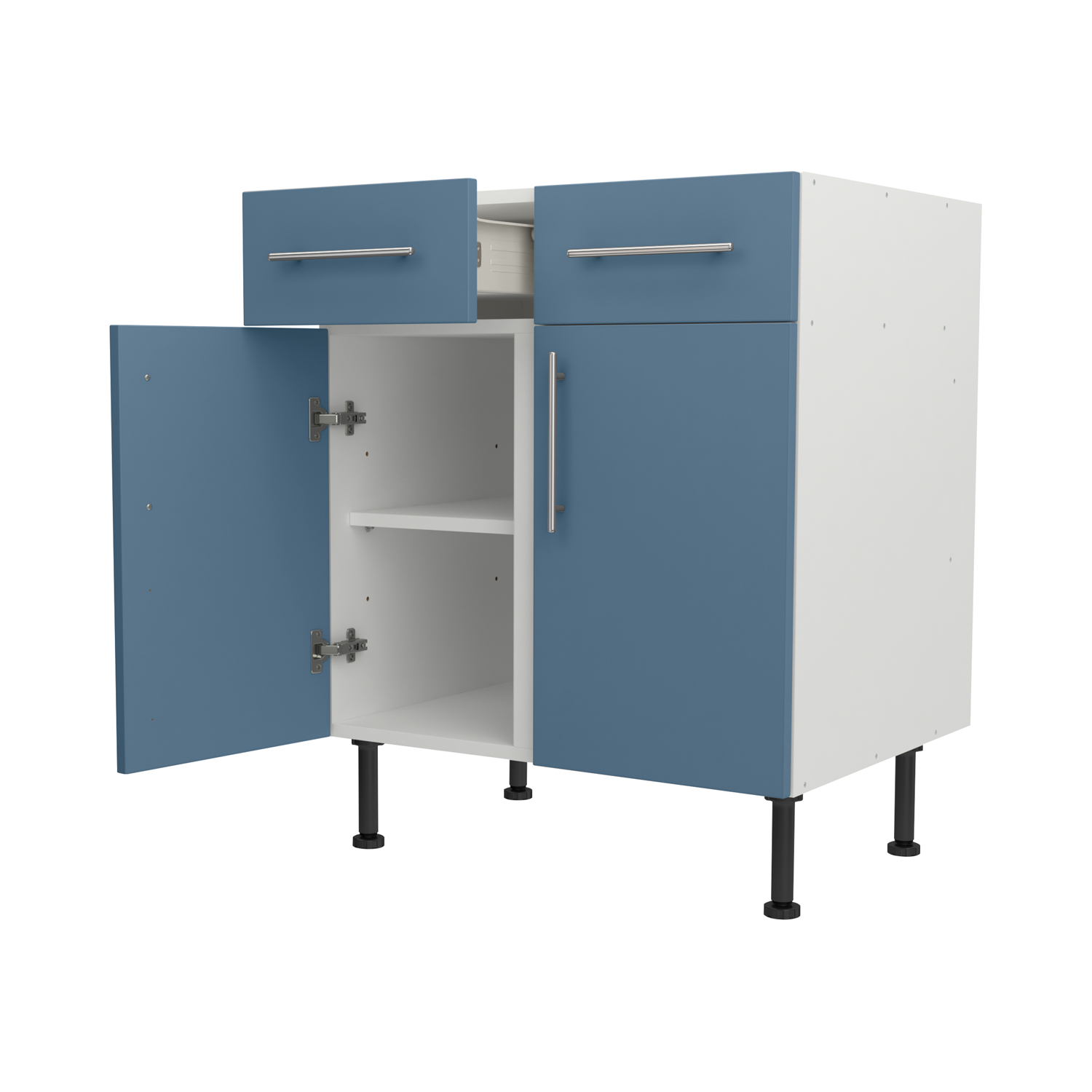 Base Drawerline 700 Assembled Kitchen Unit Matt Misty Blue