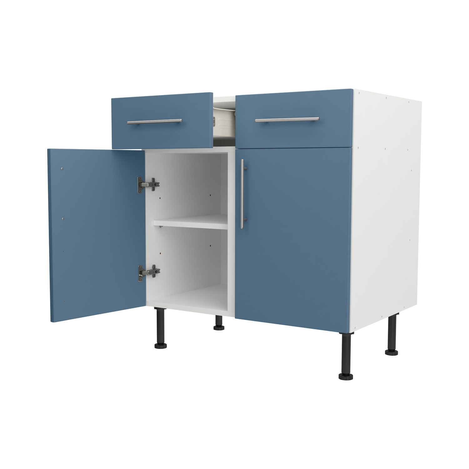 Base Drawerline 800 Assembled Kitchen Unit Matt Misty Blue