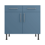 Base Drawerline 900 Assembled Kitchen Unit Matt Misty Blue
