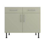 Base Drawerline 1000 Assembled Kitchen Unit Matt Sage Green