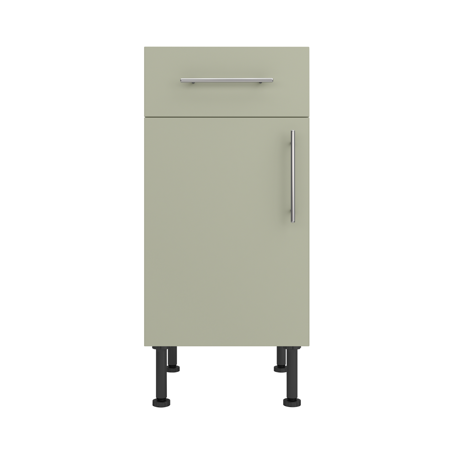 Base Drawerline 400 Assembled Kitchen Unit Matt Sage Green