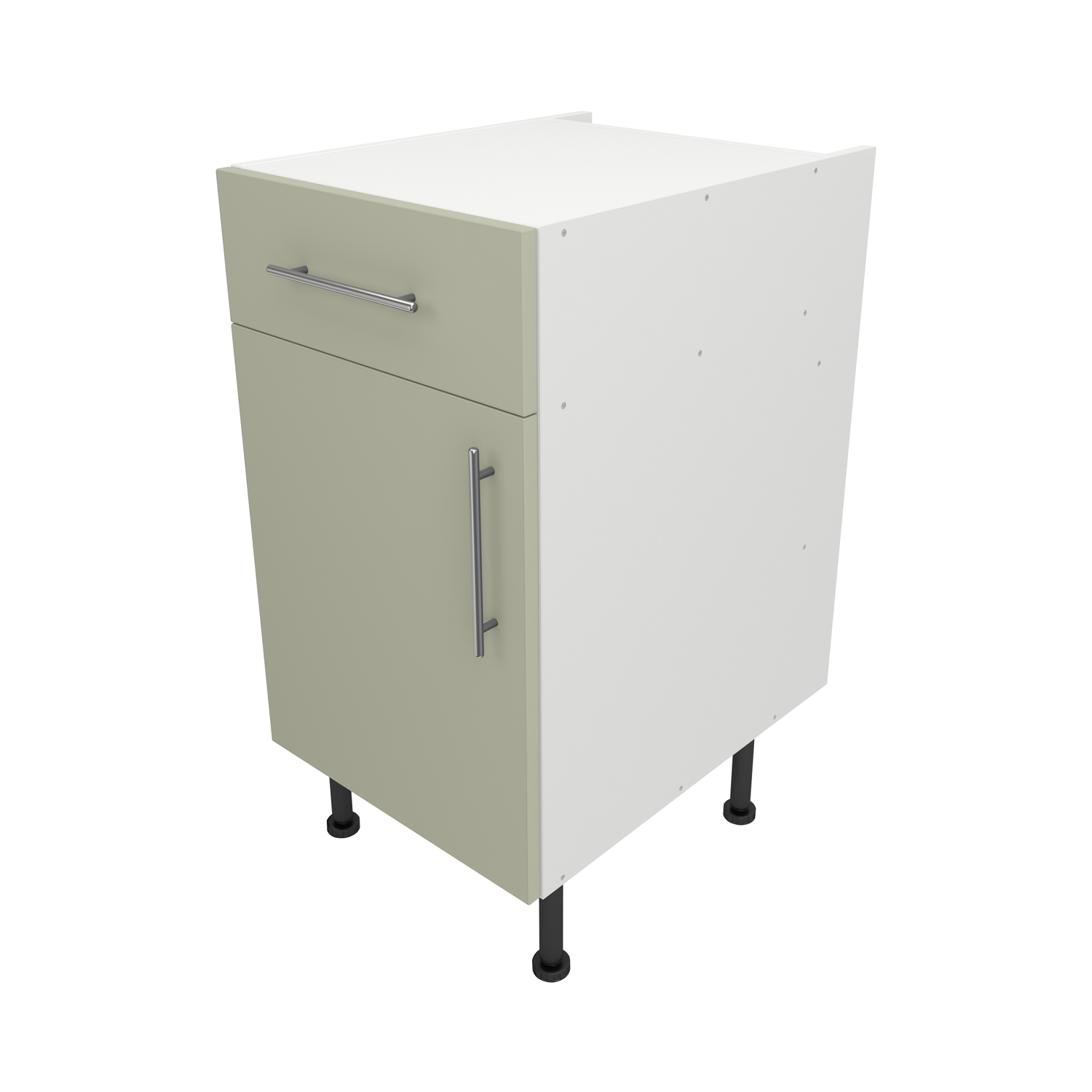 Base Drawerline 450 Assembled Kitchen Unit Matt Sage Green