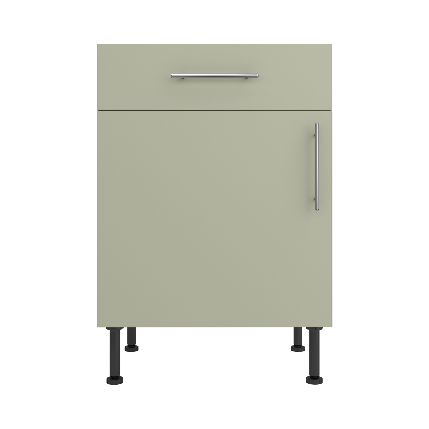 Base Drawerline 600 Assembled Kitchen Unit Matt Sage Green