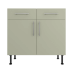 Base Drawerline 900 Assembled Kitchen Unit Matt Sage Green