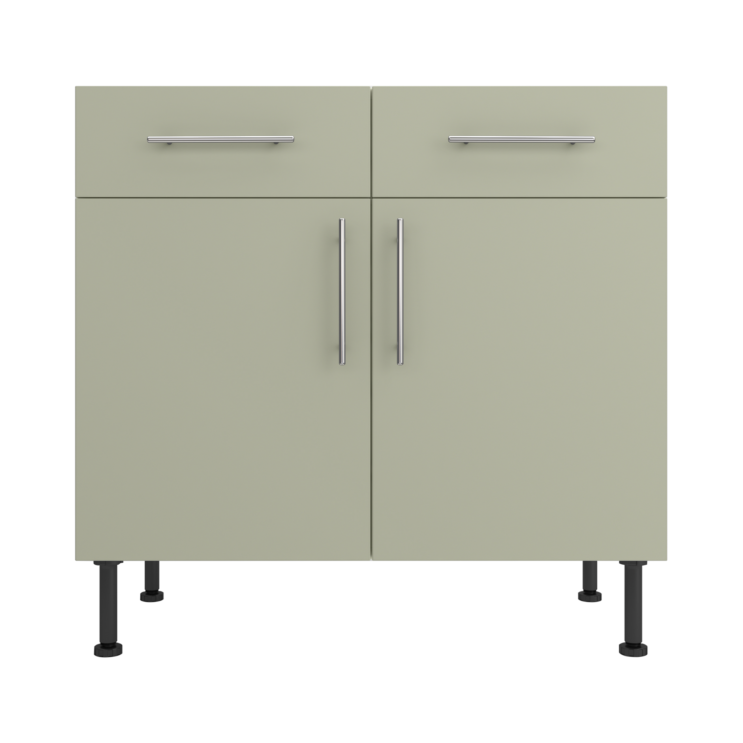 Base Drawerline 900 Assembled Kitchen Unit Matt Sage Green