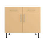 Base Drawerline 1000 Assembled Kitchen Unit Matt Sand Yellow