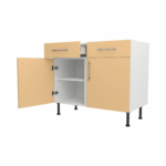Base Drawerline 1000 Assembled Kitchen Unit Matt Sand Yellow