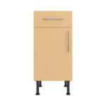 Base Drawerline 400 Assembled Kitchen Unit Matt Sand Yellow