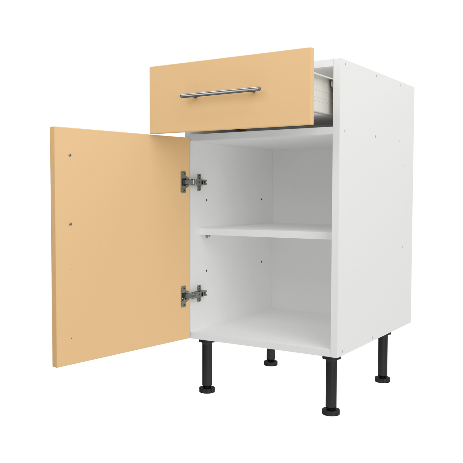 Base Drawerline 450 Assembled Kitchen Unit Matt Sand Yellow