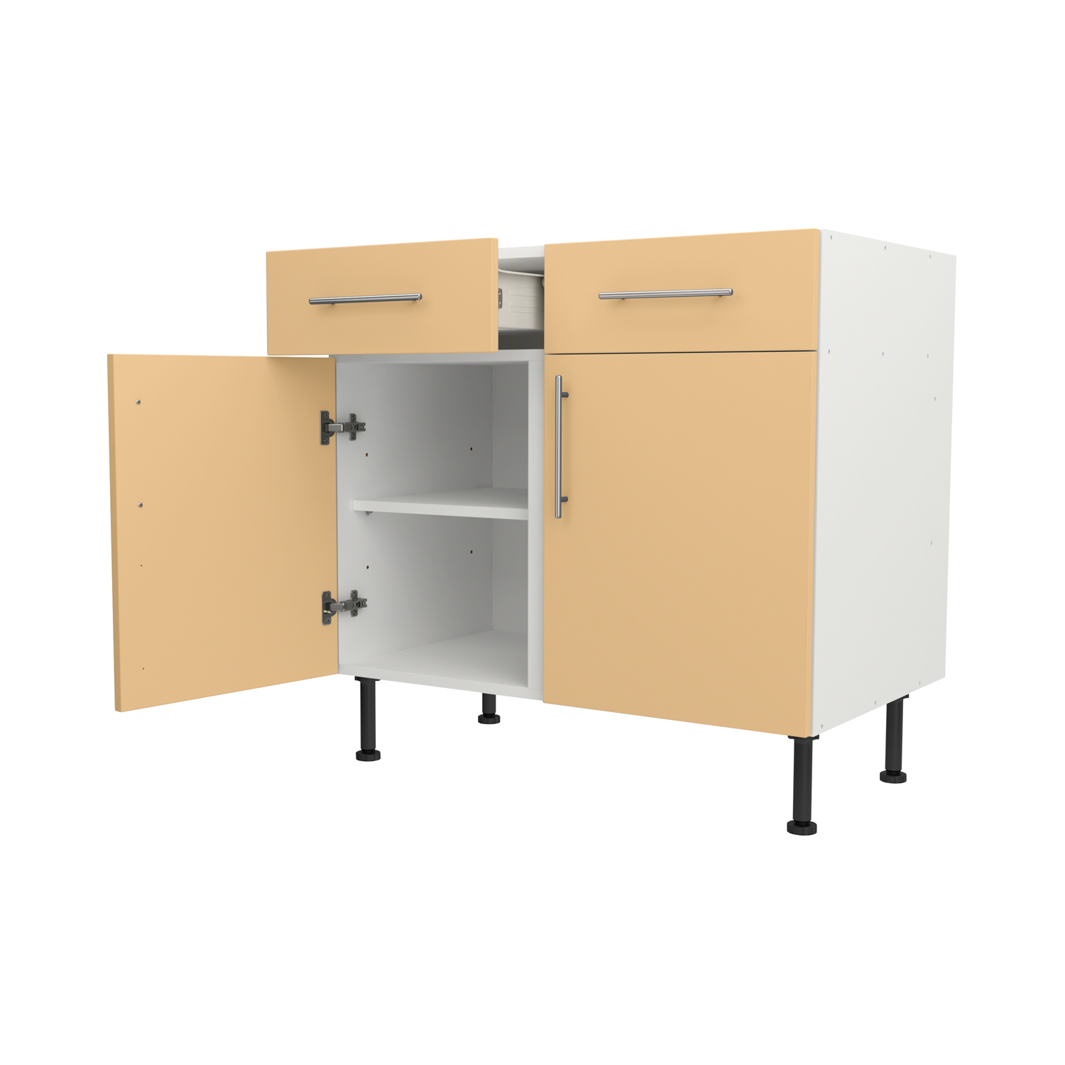 Base Drawerline 900 Assembled Kitchen Unit Matt Sand Yellow
