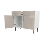 Base Drawerline 1000 Assembled Kitchen Unit cashmere gloss