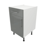 Base Drawerline 500 Assembled Kitchen Unit Dust Grey Gloss