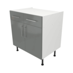 Base Drawerline 800 Assembled Kitchen Unit Dust Grey Gloss